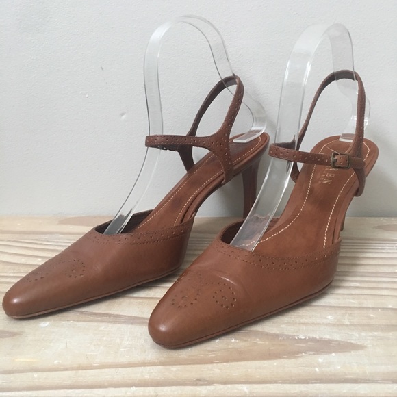 Lauren Ralph Lauren Shoes - Ralph Lauren Genuine Leather Brown Heels